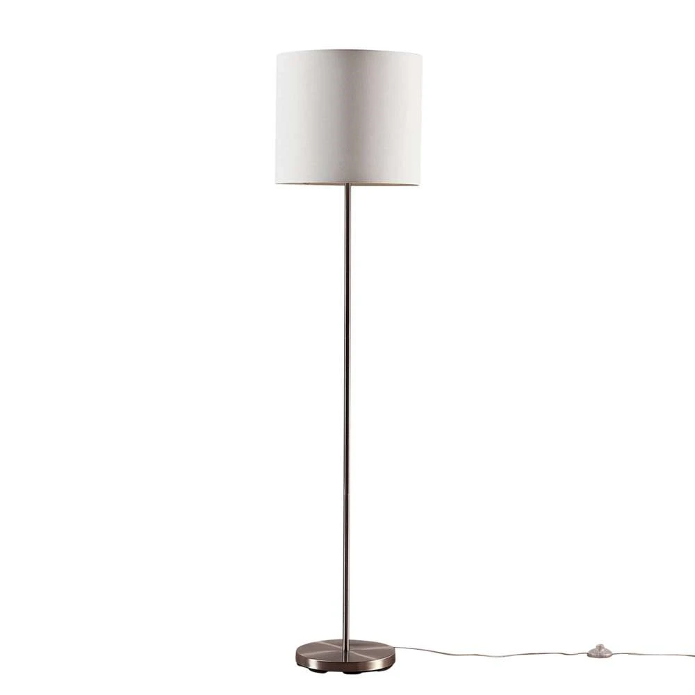 B-Ware Stehlampe Stehleuchte Lindby Parsa Weiß Textil Metall Fußschalter Wohnbereich669