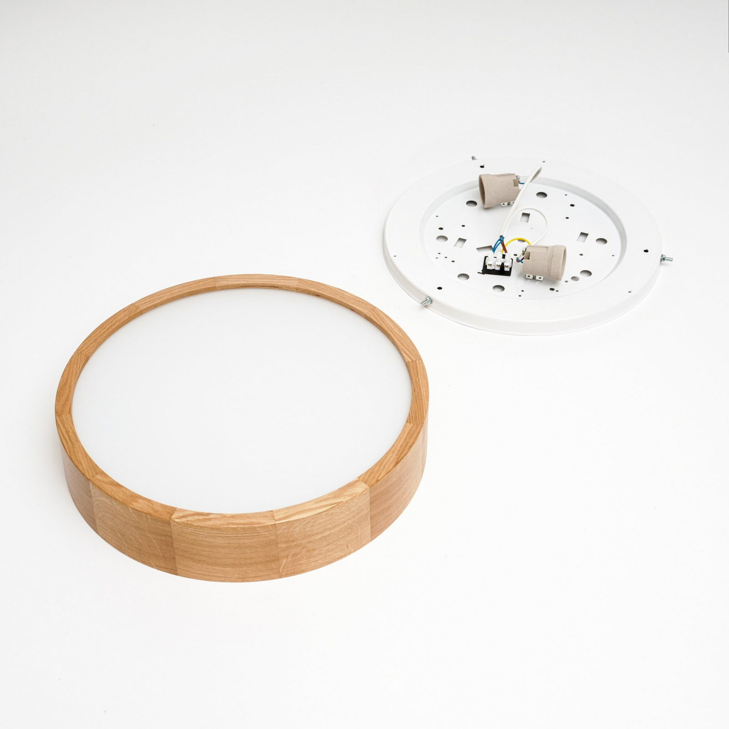 B-Ware Envostar Kerio Deckenlampe ø 37 Cm Eiche Natur Deckenleuchte Lampe Leuchte Spot