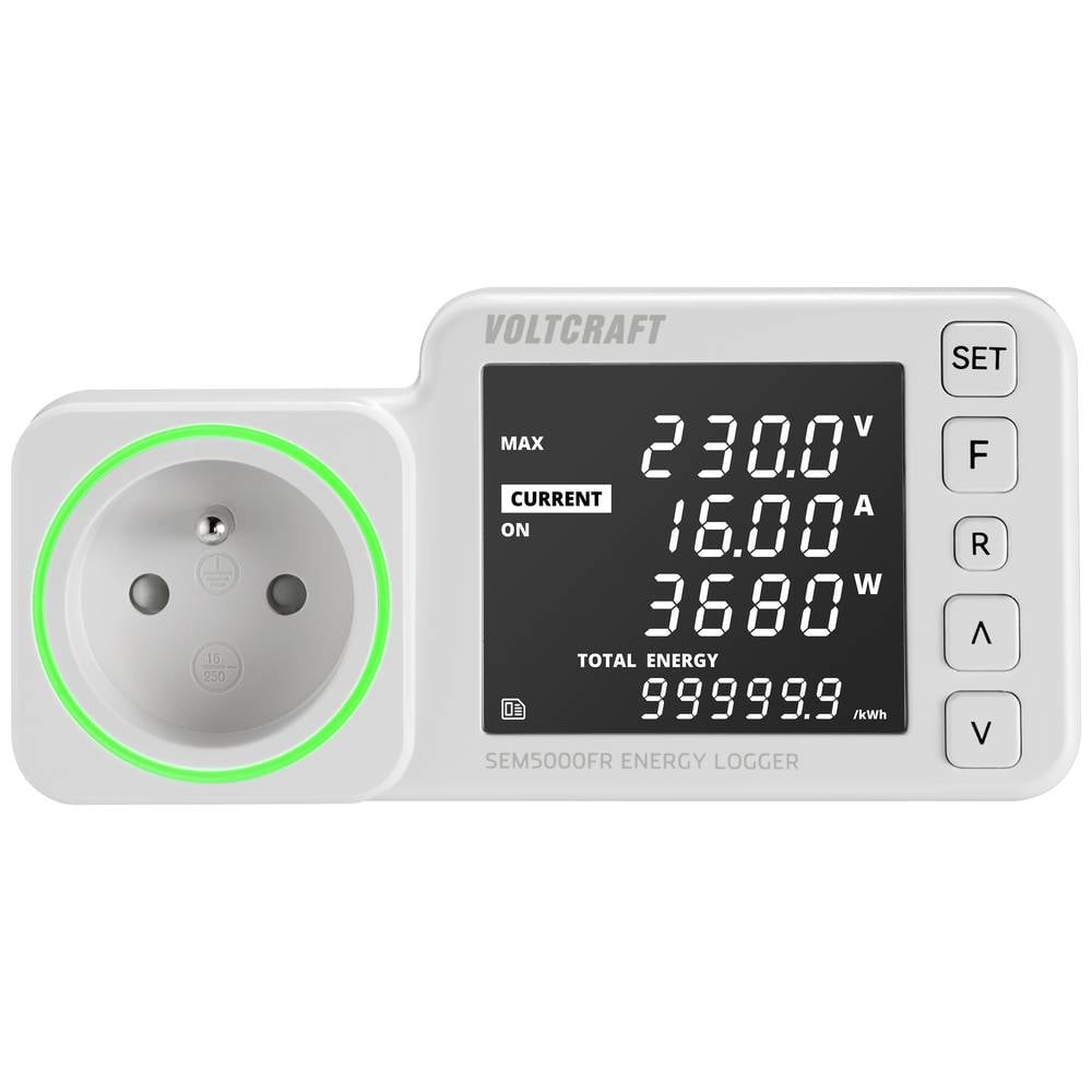 VOLTCRAFT SEM5000 FR Energiekosten-Messgerät Kostenprognose Alarmfunktion 3680 W - 4064161218854
