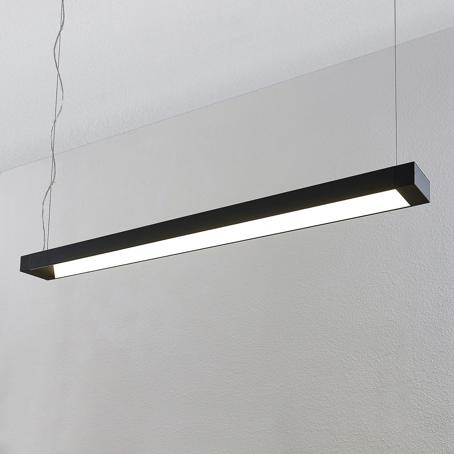 B-Ware Arcchio Cuna Led Pendelleuchte, Schwarz, Eckig 122cm Lampe Leuchte Pendelleuchte