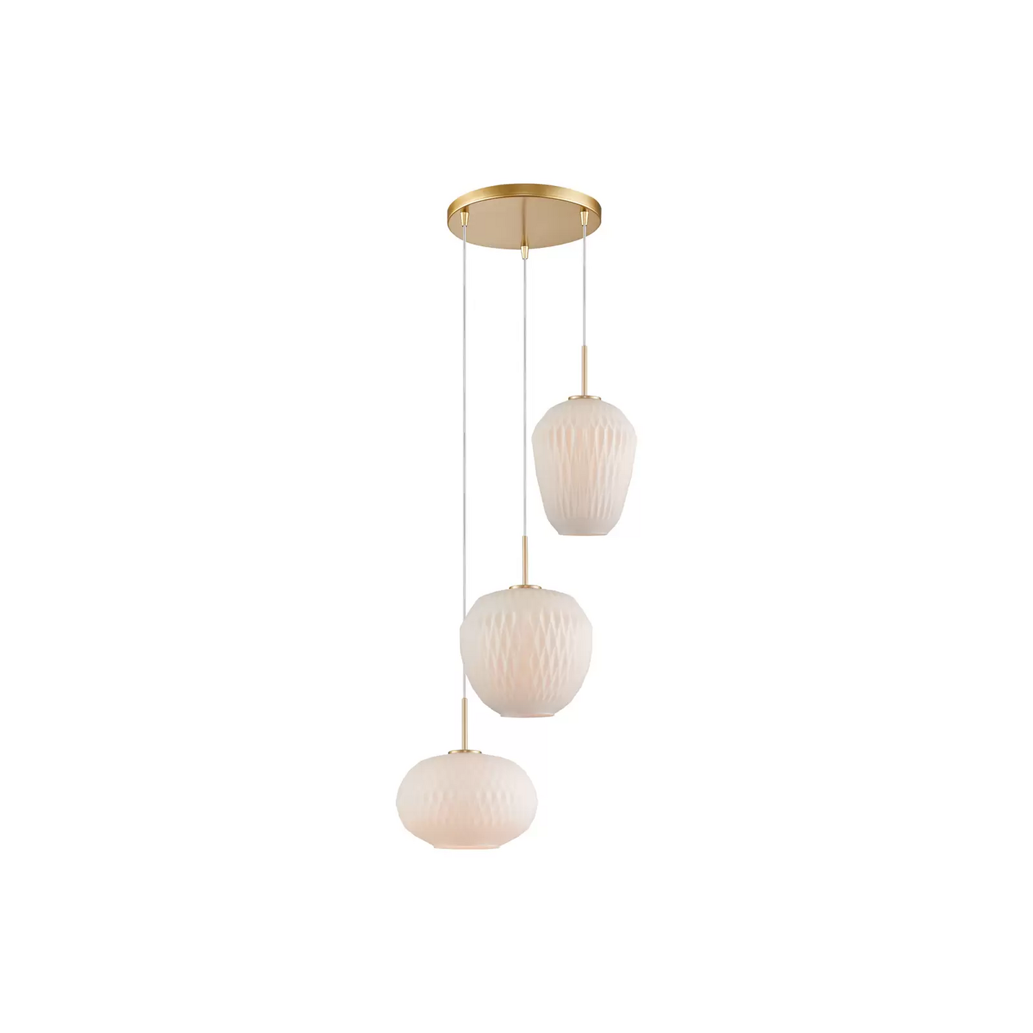 B-Ware Lucande Hängeleuchte Quinara Opal Glas ø 52 Cm Hängelampe Deckenlampe Lampe 713