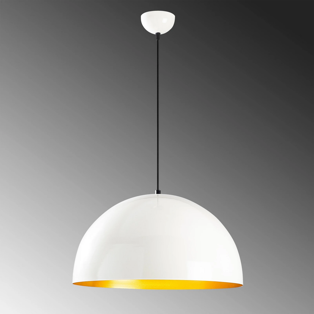 Hängeleuchte Berceste 234-S Hängelampe Deckenlampe Leuchte Lampe Ø50cm weiß/gold