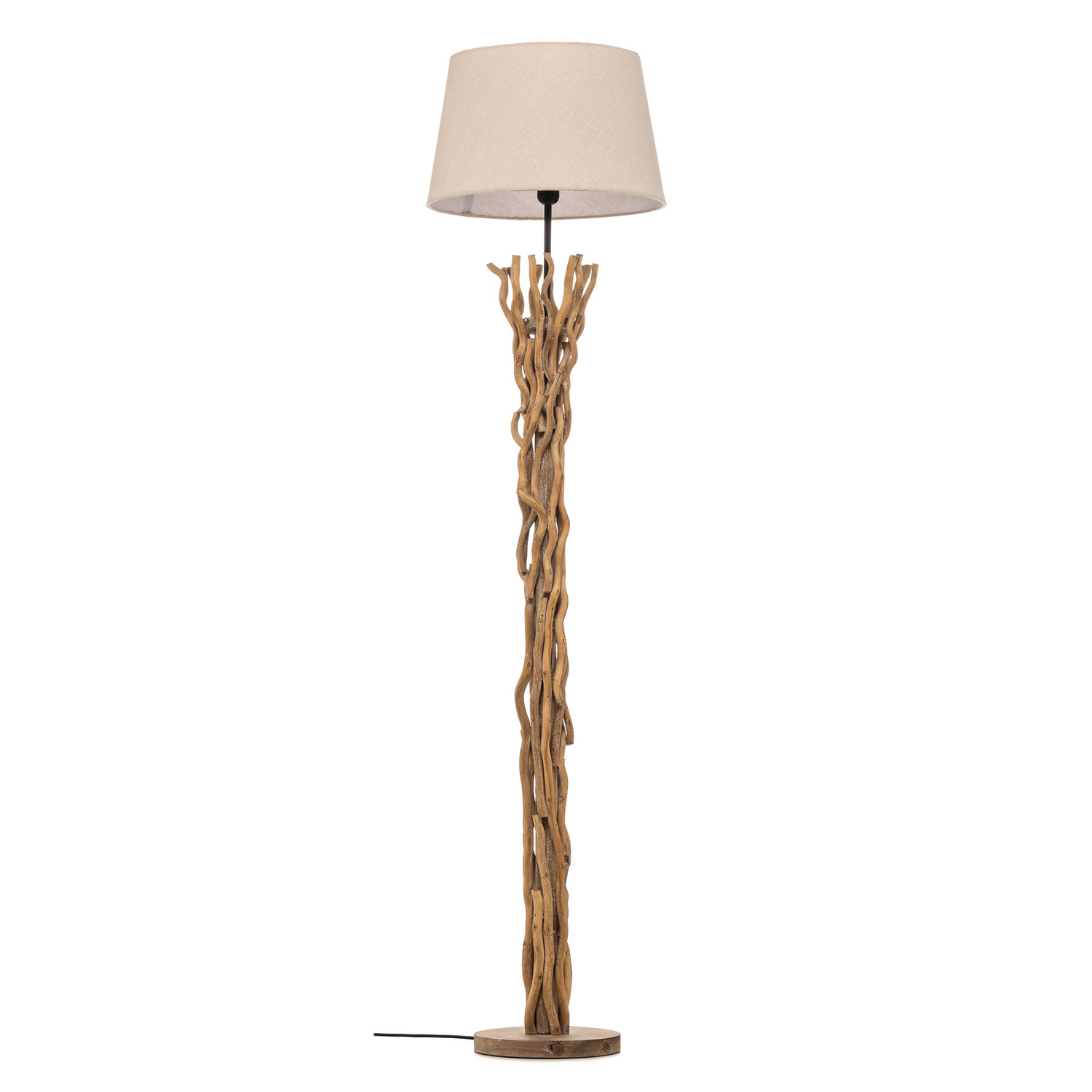 Euluna Stehleuchte Agar Stehlampe Lampe Leuchte E27 1 Flammig Stoff Holz B-Ware