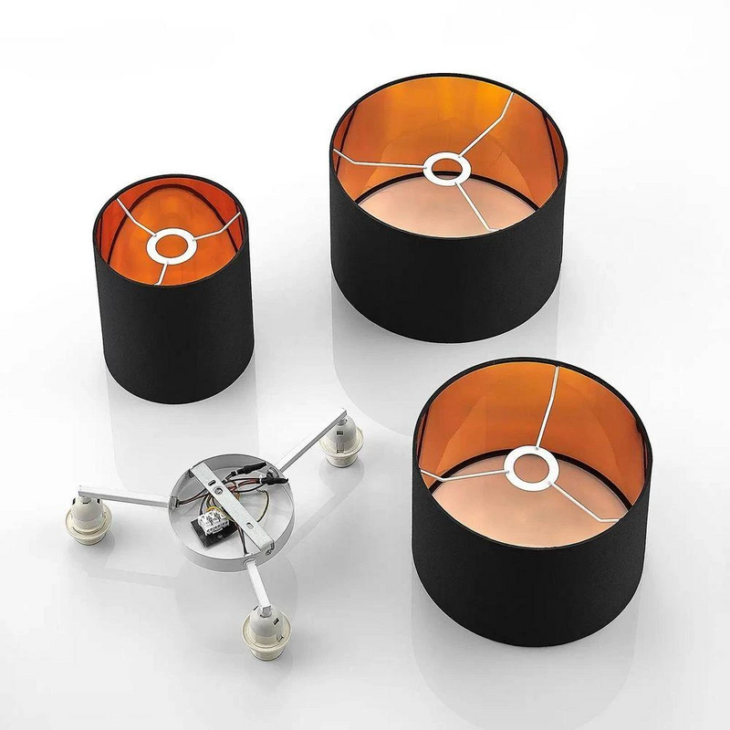 B-Ware Lindby Laurenz Deckenlampe Deckenleuchte Leuchte Lampe 3 Flammig Schwarz Gold