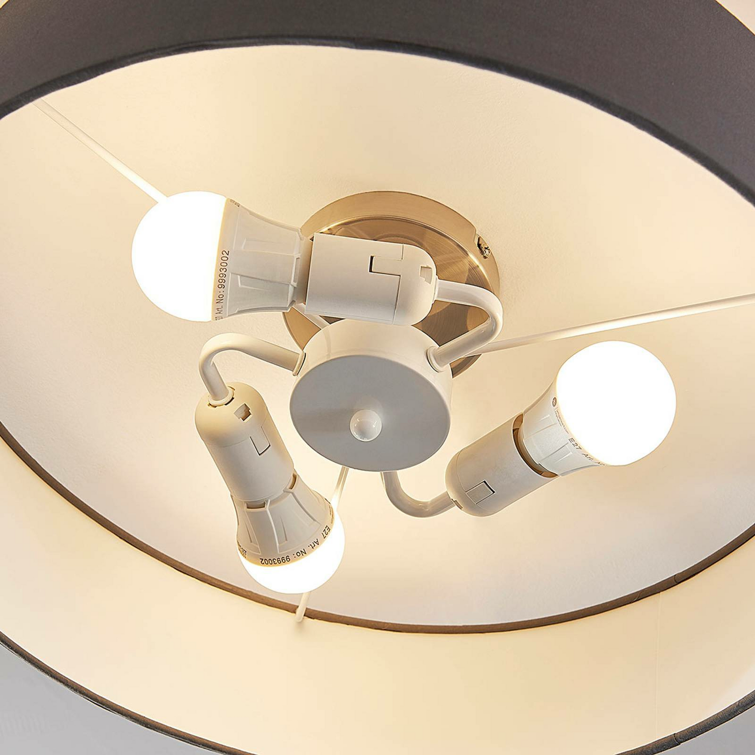 B-Ware Lindby Deckenlampe Sebatin Deckenleuchte Lampe Leuchte Mit E27 Led 50 Cm Grau