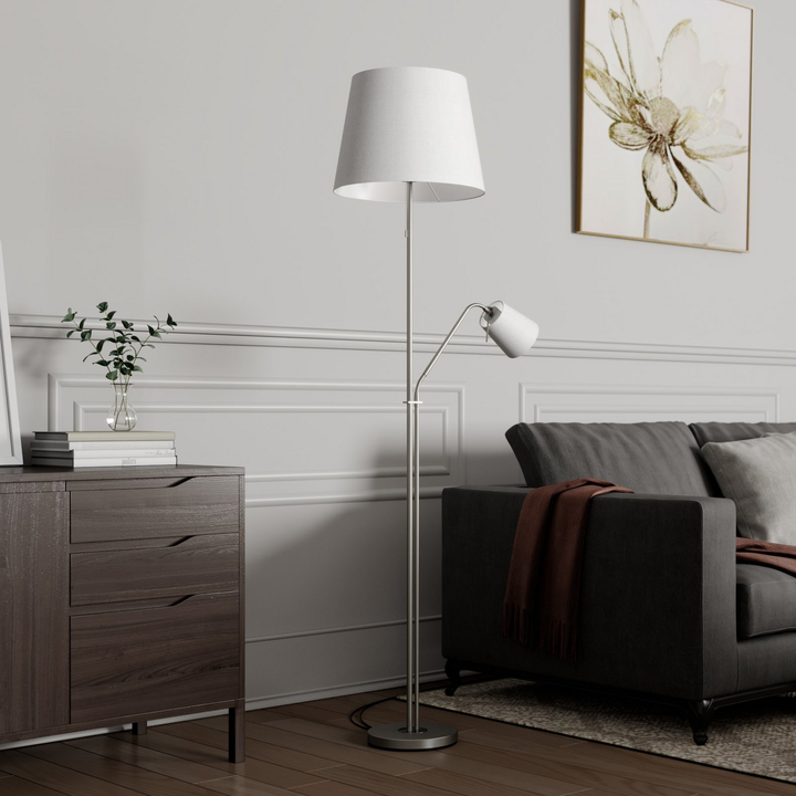 Lindby Nantwin Stehleuchte Stehlampe Standleuchte Standlampe Stoffschirm Weiß300 B-Ware