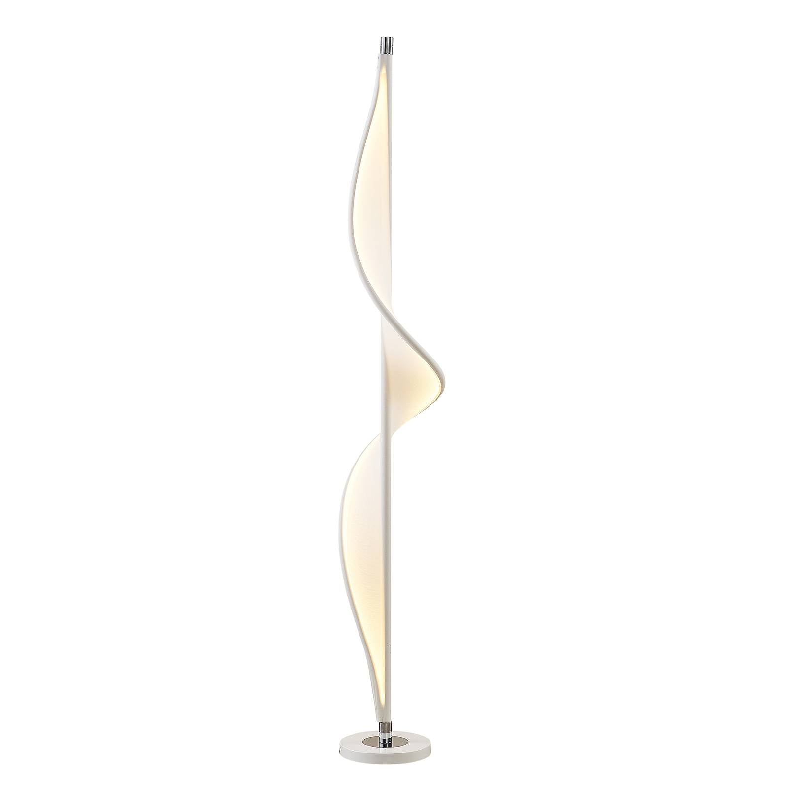 Lucande Stehlampe Stehleuchte Edano LED Textil weiß dimmbar Lampenschirm - 4251096584820