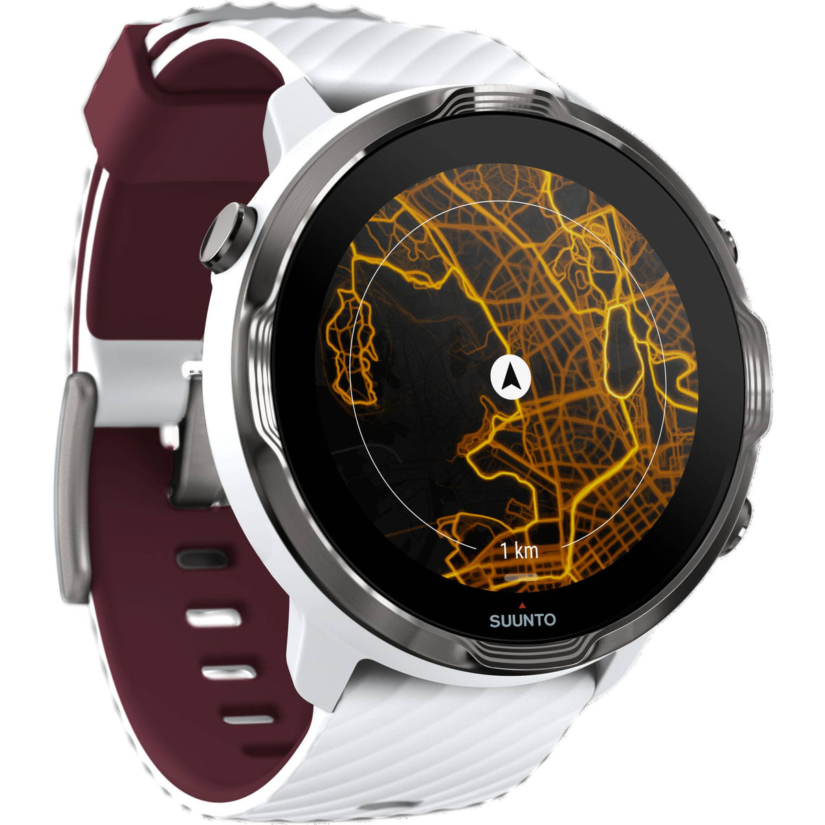 Suunto 7 Sportuhr Fitnesstracker Sportuhr Laufuhr Fitness Uhr GPS weiß burgunder - 6417084504104