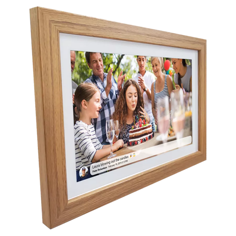 B-Ware Denver Pff 1042 Lightwood Digitaler Wi Fi Bilderrahmen 25.7 Cm 10.1 Zoll Rahmen