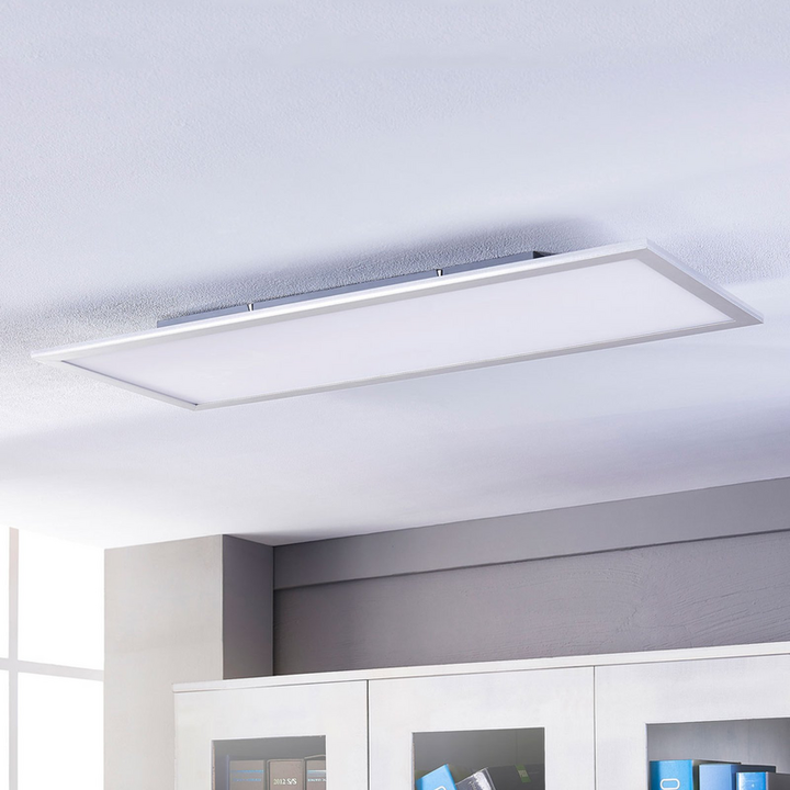 Lindby Livel LED-Panel Deckenlampe Hängeleuchte Lampe CCT 120x30 cm weiß sil654