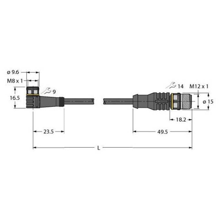 Turck 6626100 Sensor-/Aktor-Steckverbinder konfektioniert Sensorleitung Leitung