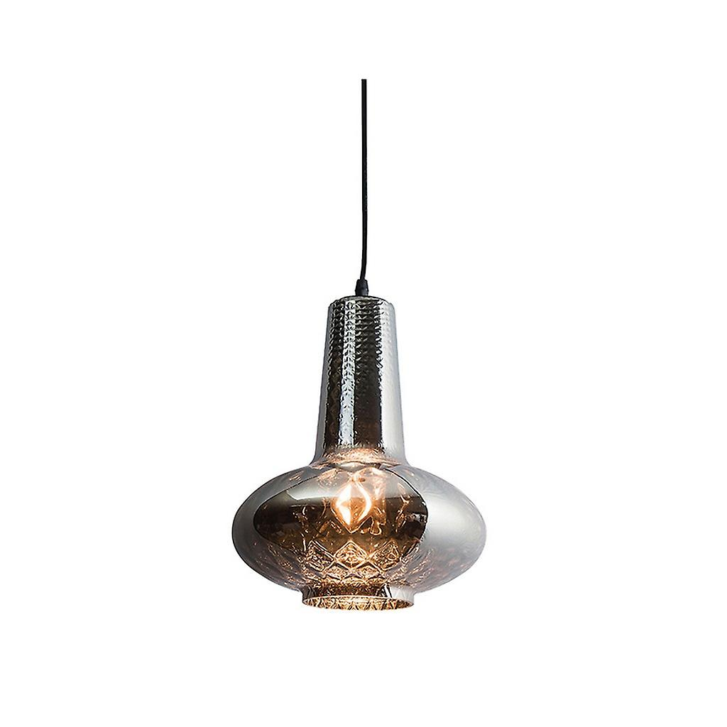 Lamia Pendelleuchte 17053 Deckenlampe Deckenleuchte Lampe aus Glas chrom Ø 25 cm