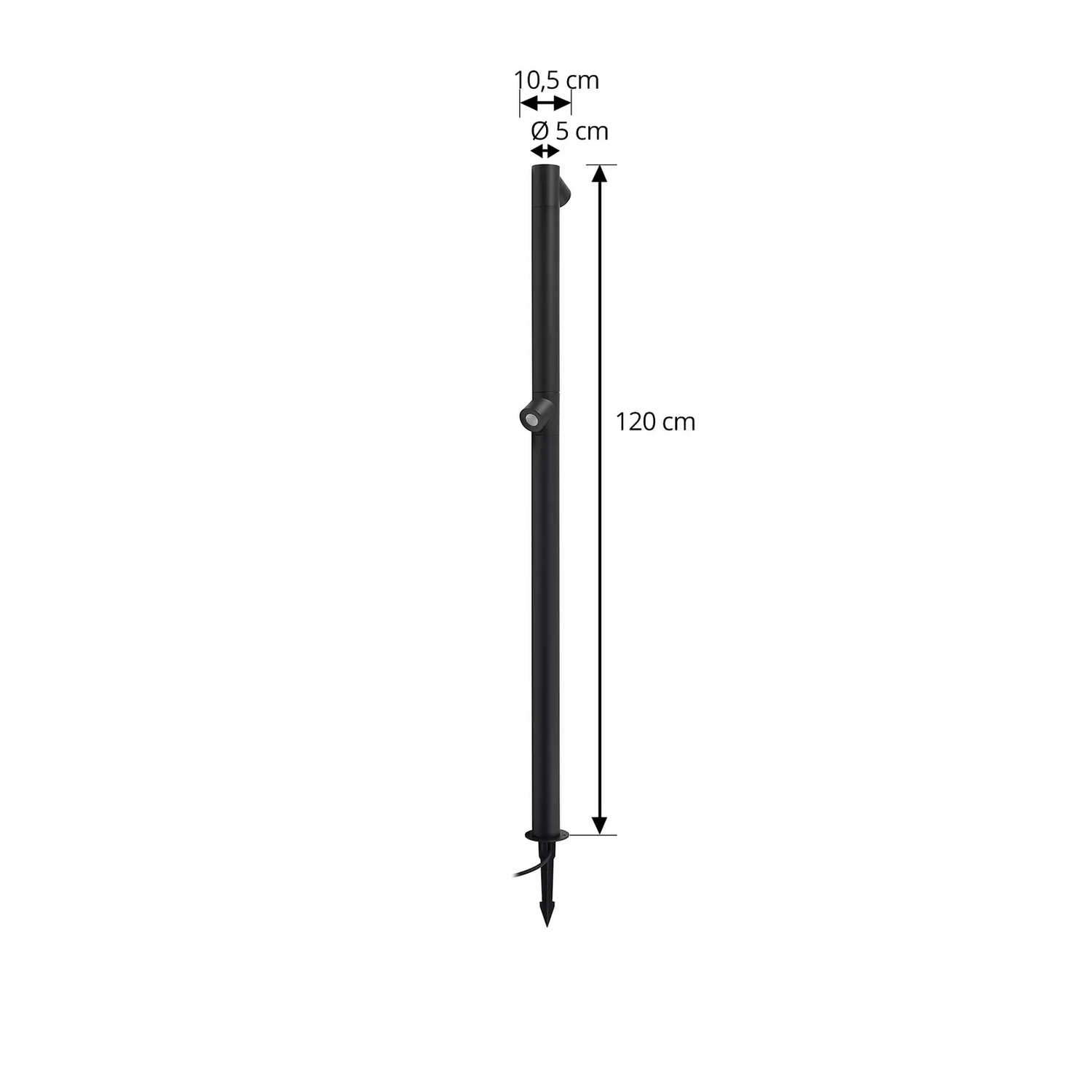 B-Ware Lindby Wegeleuchte Gartenlampe Led Luzian Anthrazit Erdspieß Eisen Glas 120cm82