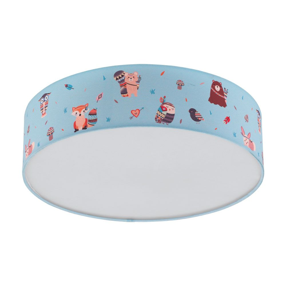 Eglo Ruffo Deckenleuchte Textil Bunt 380mm 2x E27 Motiv Tiere Lampe Lampenschirm B-Ware - 9002759975753