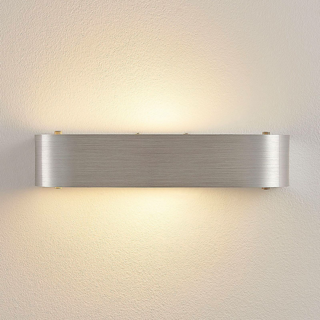 Lindby Wandleuchte Nika Wandleuchte Lampe Leuchte mit E14-LED Aluminium