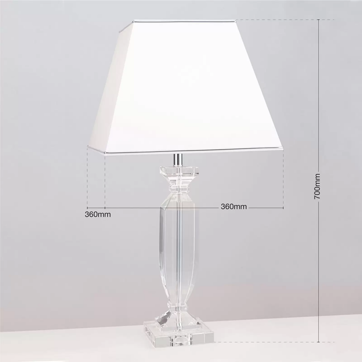 Tischleuchte Pokal Mit Kristall Chrom/Weiß Tischlampe Leselampe Lampe Leuchte B-Ware