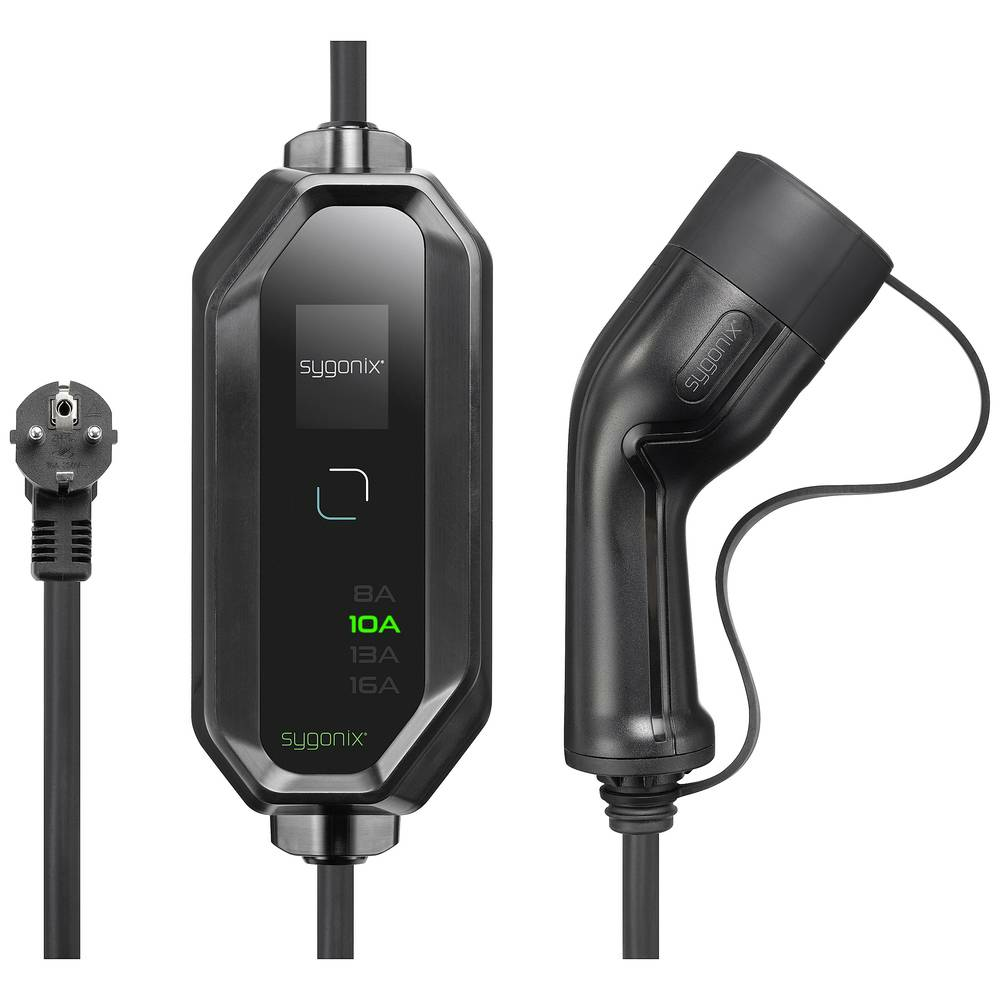 Station de recharge mobile Sygonix, câble de recharge de 5 m pour voiture électrique, type 2, mode 2, 16 A