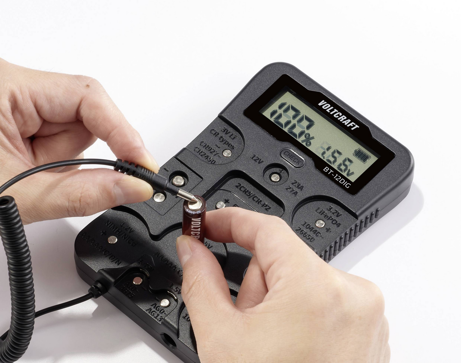 B-Ware Voltcraft Batterietester Bt 12 Dig Messbereich Tester Messgerät Gerät Batterie