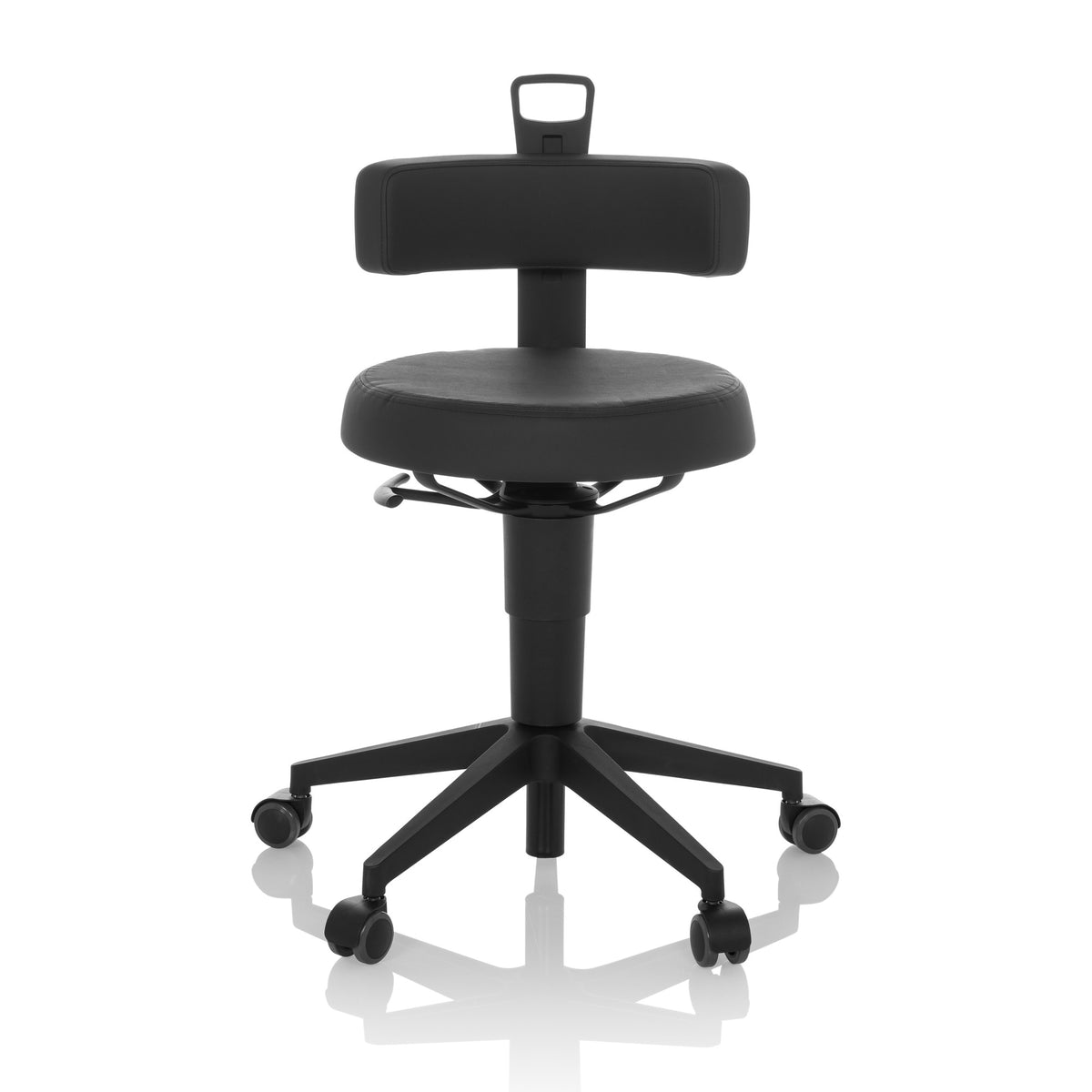 hjh OFFICE Arbeitshocker Balancestuhl TOP WORK FLEX PU Kunstleder schwarz - 4064323037415