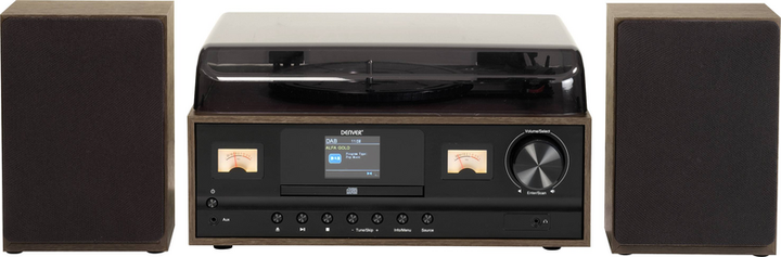 Denver MRD-52DARK Schallplattenspieler CD-Player Musiksystem Retro Design DAB+