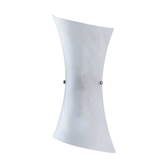 Lindby Wandleuchte Wandlampe Glasleuchte Ebba weiß Glas Metall chrom - 6291106556391