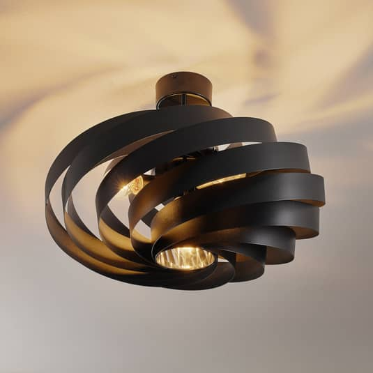 Euluna Vento Deckenleuchte Deckenlampe Hängelampe Lampe Leuchte Schwarz ø 60186 B-Ware