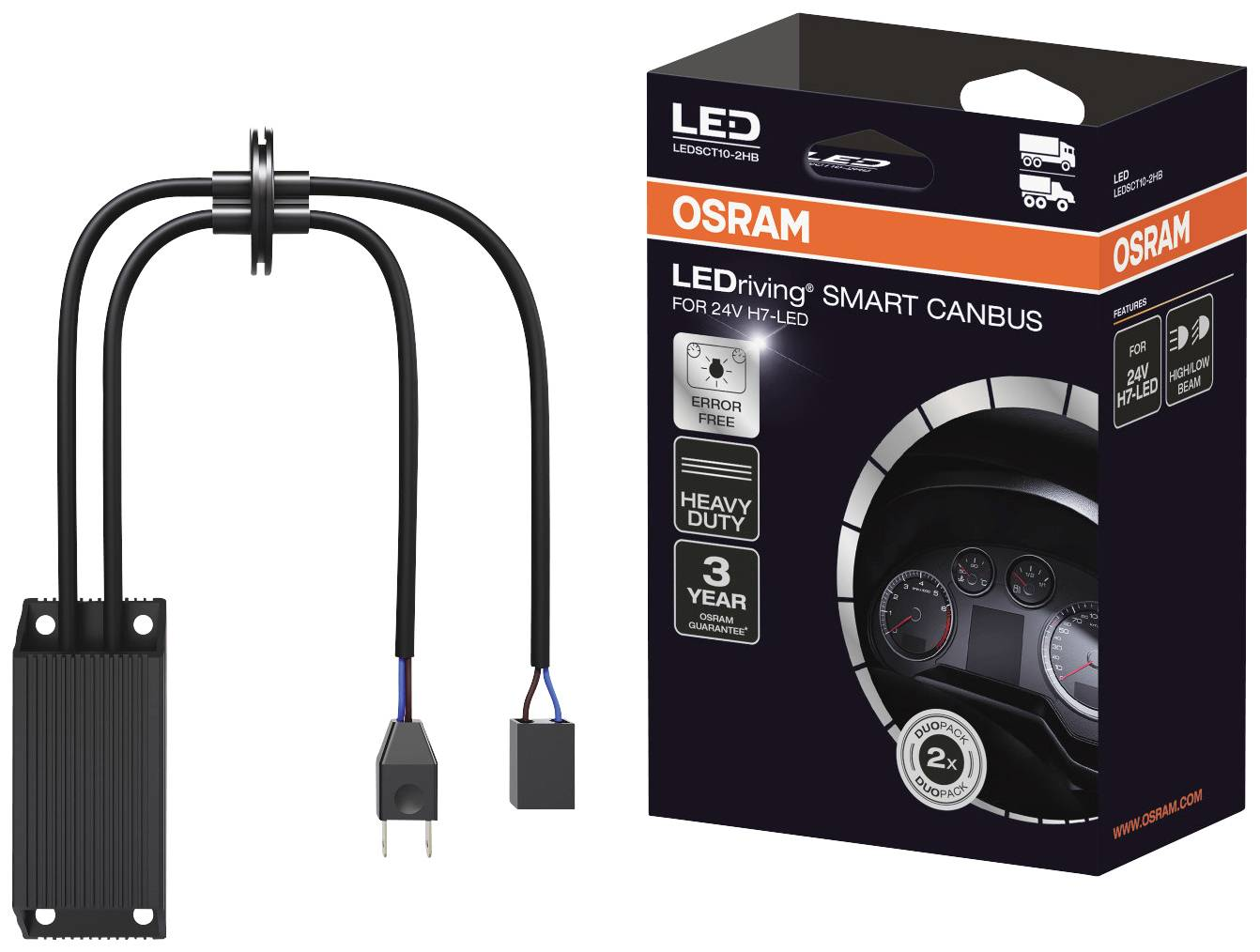 Résistance de charge intelligente CAN Bus Osram LEDSCT10 2 HB (produit de seconde main)