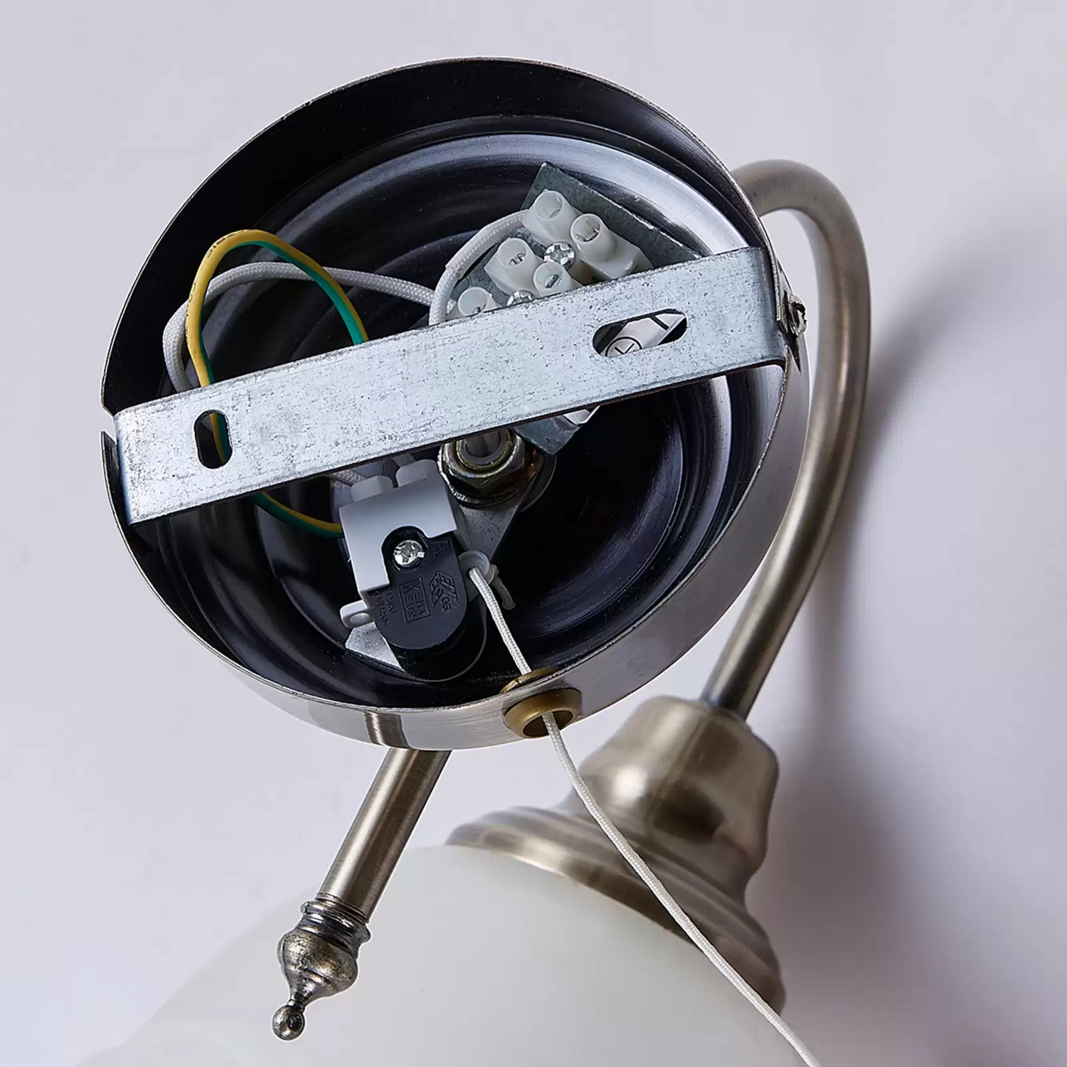 B-Ware Lindby Wandleuchte Hanna 18 Cm Weiß Metall Glas Wandlampe Lampe Leuchte E14