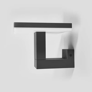 Applique murale extérieure LED Lucande Olesia, lampe de jardin et de terrasse, applique murale grise 