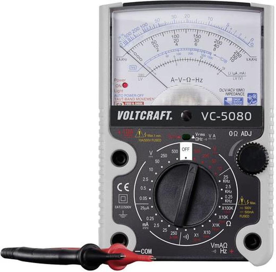Voltcraft VC-5080 Hand-Multimeter Spannungsmesser analog Werksstandard CAT III