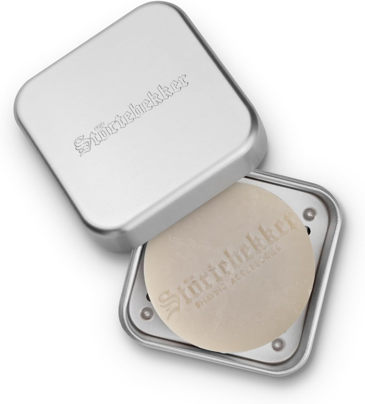 Störtebekker Premium Seifendose mit Abtropfgitter für Rasierseife