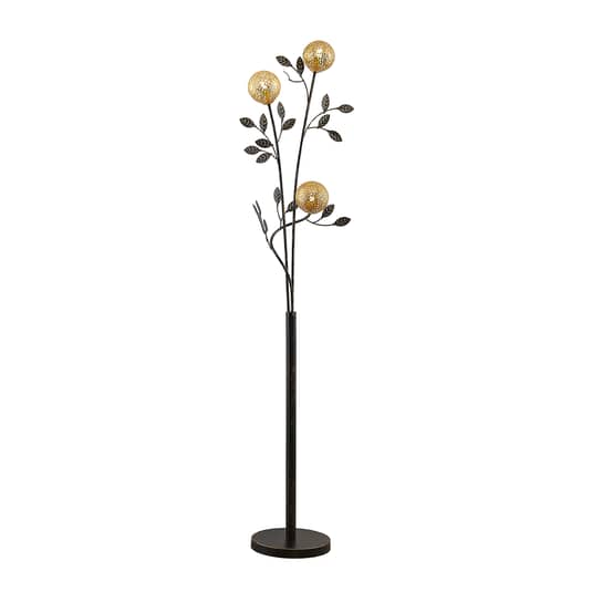 Lucande Evory Stehleuchte Stehlampe Standleuchte Lampe Leuchte Schwarz Gold G9 B-Ware