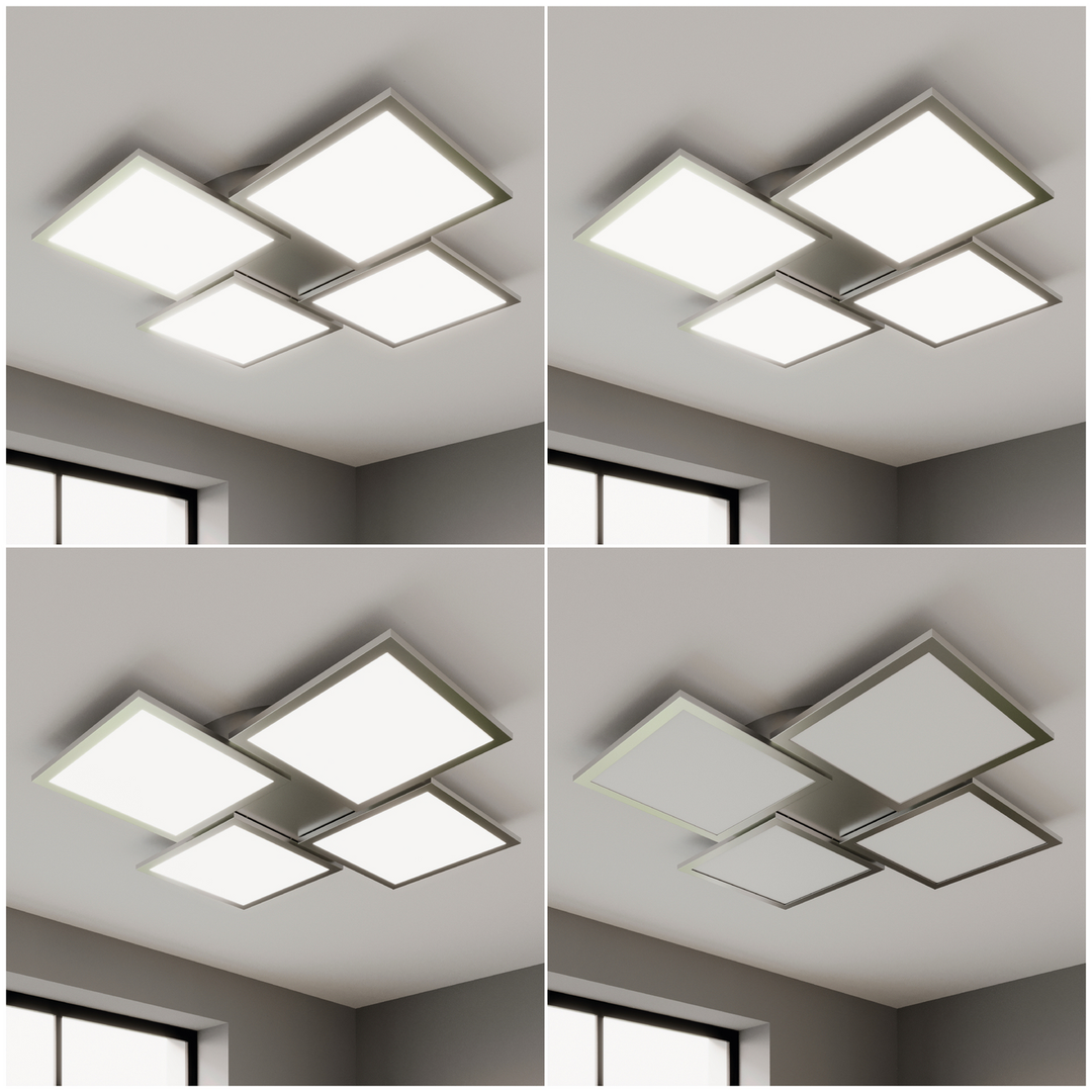 Lucande LED-Deckenlampe Ilira Deckenlampe Leuchte Lampe dimmbar CCT 4-flammig