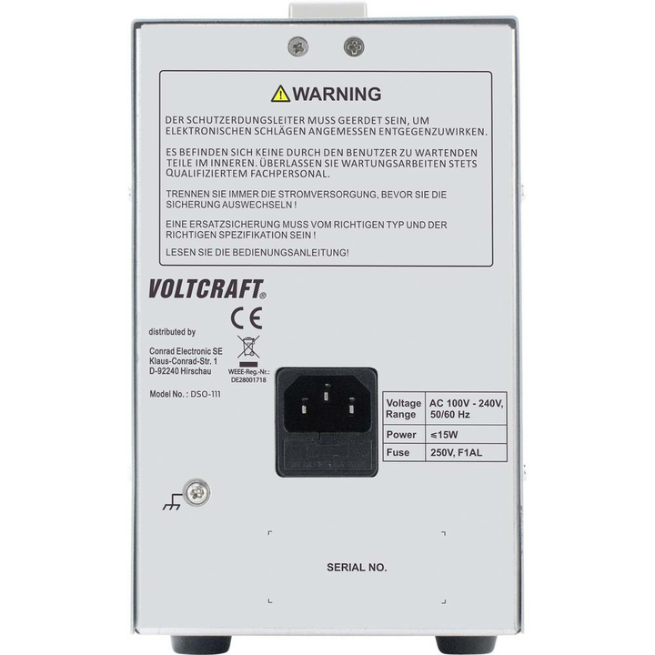 VOLTCRAFT DSO-111 SE Digital-Oszilloskop Tastköpfe Messgerät 10 MHz 100 MSa/s