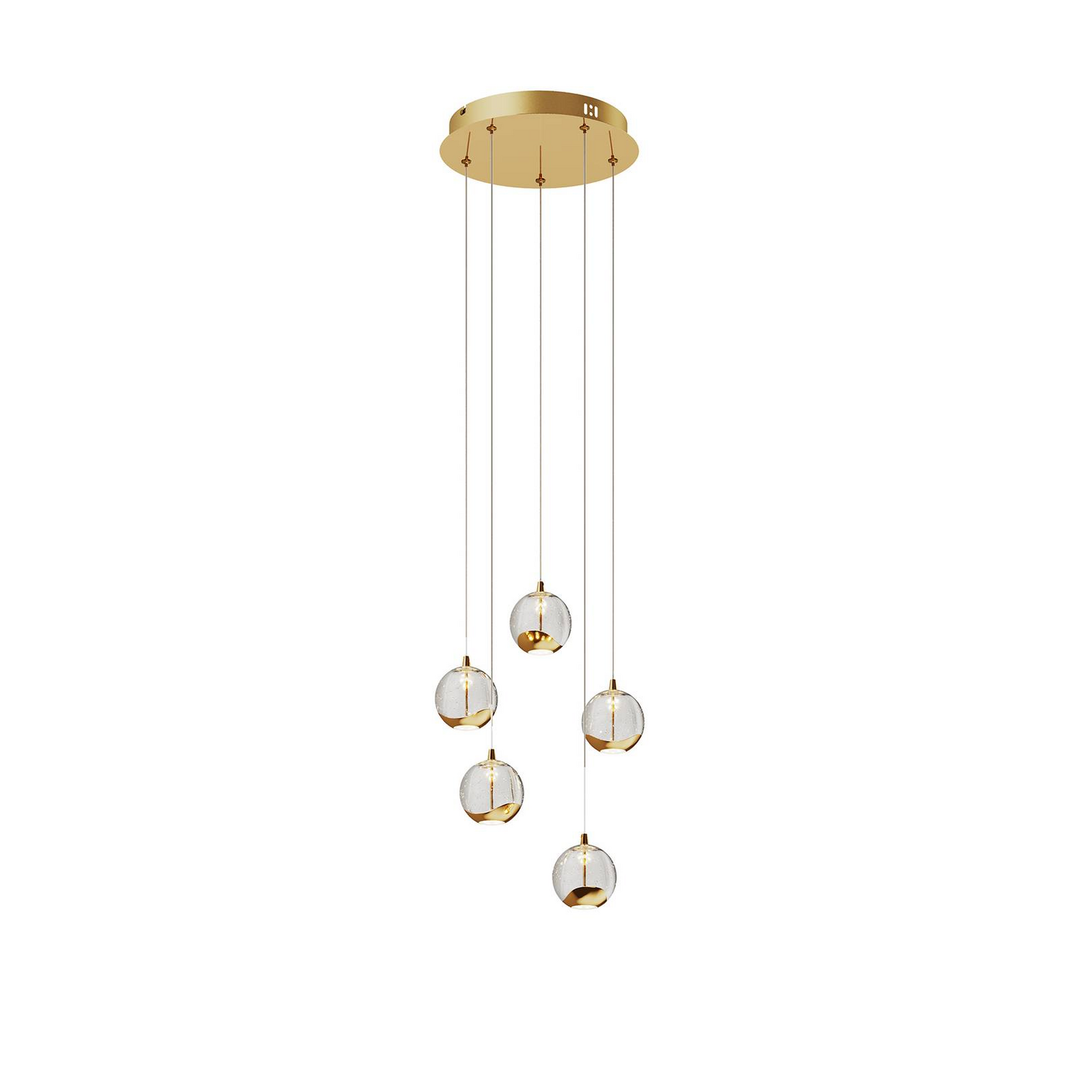 Lucande Led Pendelleuchte Hayley Hängelampe Deckenlampe Lampe 5 Flmg Glas G629 B-Ware - 4251096562477