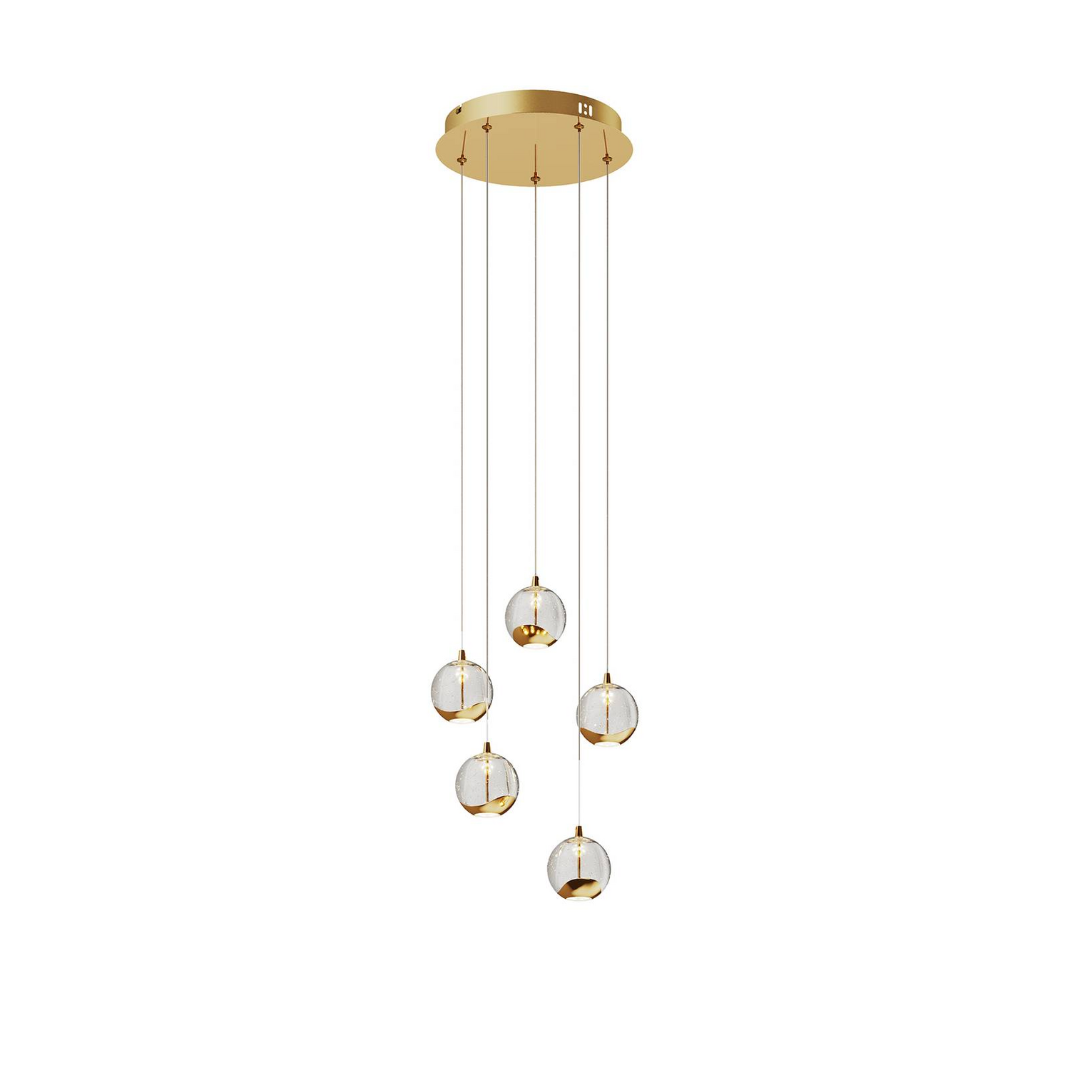Lucande Led Pendelleuchte Hayley Hängelampe Deckenlampe Lampe 5 Flmg Glas G629 B-Ware - 4251096562477