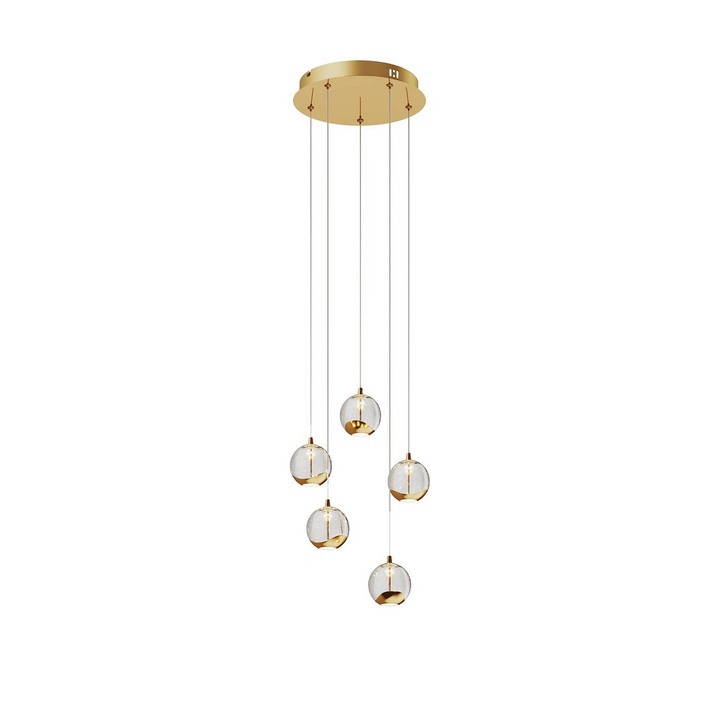 Lucande Led Pendelleuchte Hayley Hängelampe Deckenlampe Lampe 5 Flmg Glas G629 B-Ware - 4251096562477
