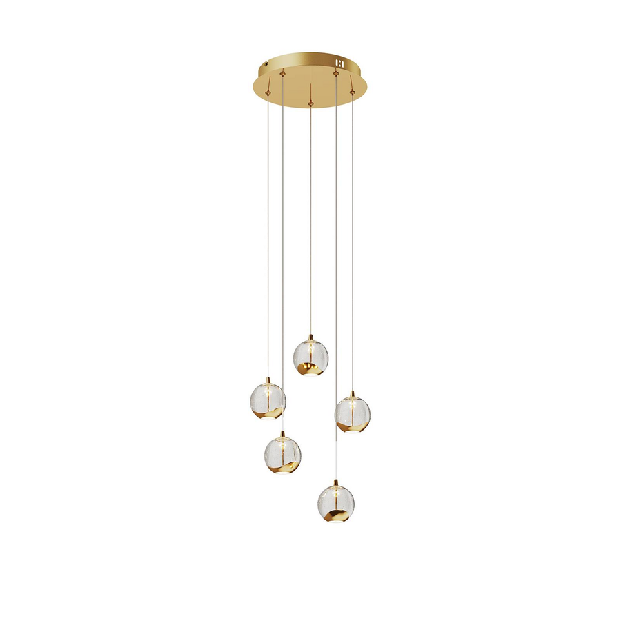Lucande Led Pendelleuchte Hayley Hängelampe Deckenlampe Lampe 5 Flmg Glas G629 B-Ware - 4251096562477