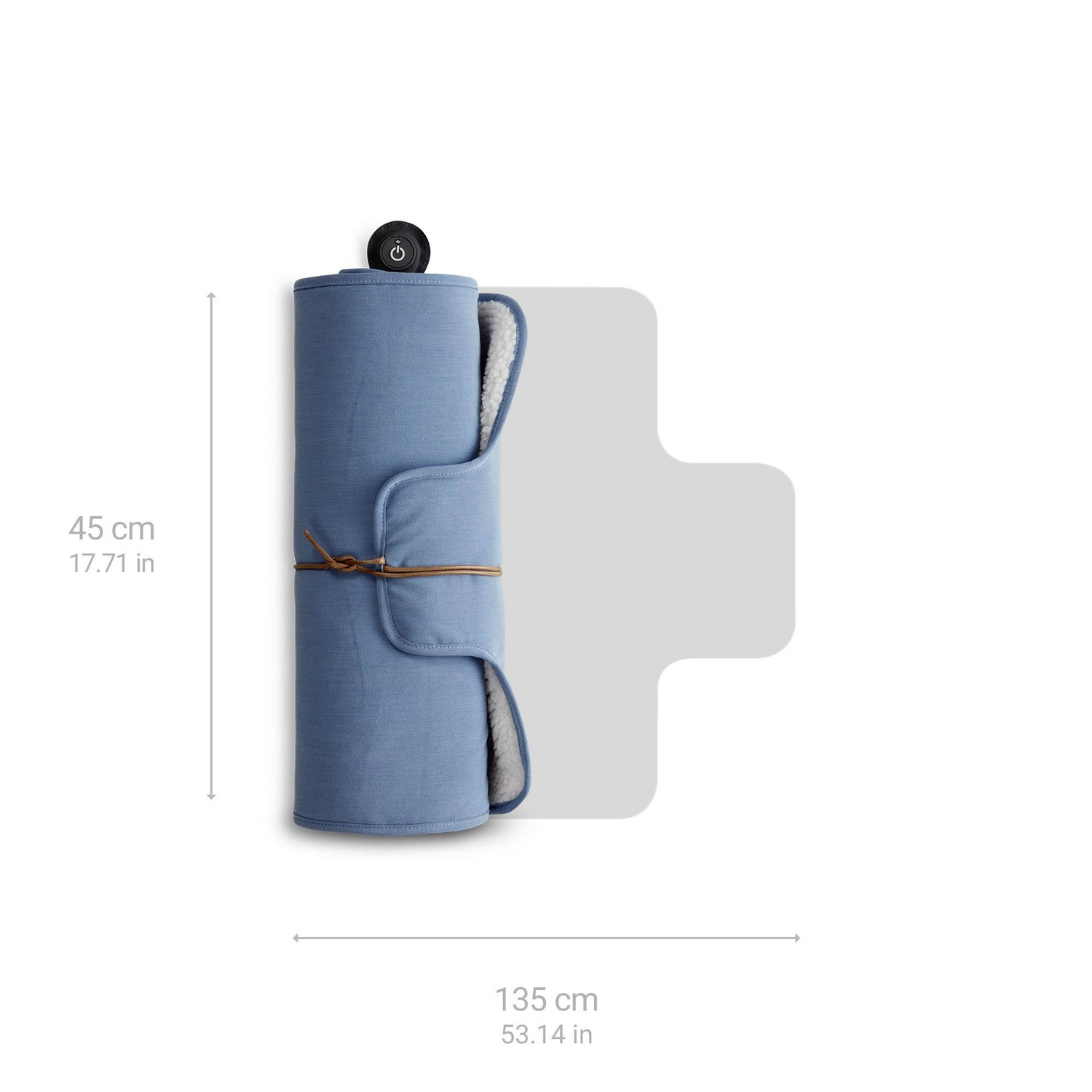 B-Ware Medisana Wärmedecke Decke Outdoor Usb Blau 1350mm X 450mm 3 Stufen 5 V