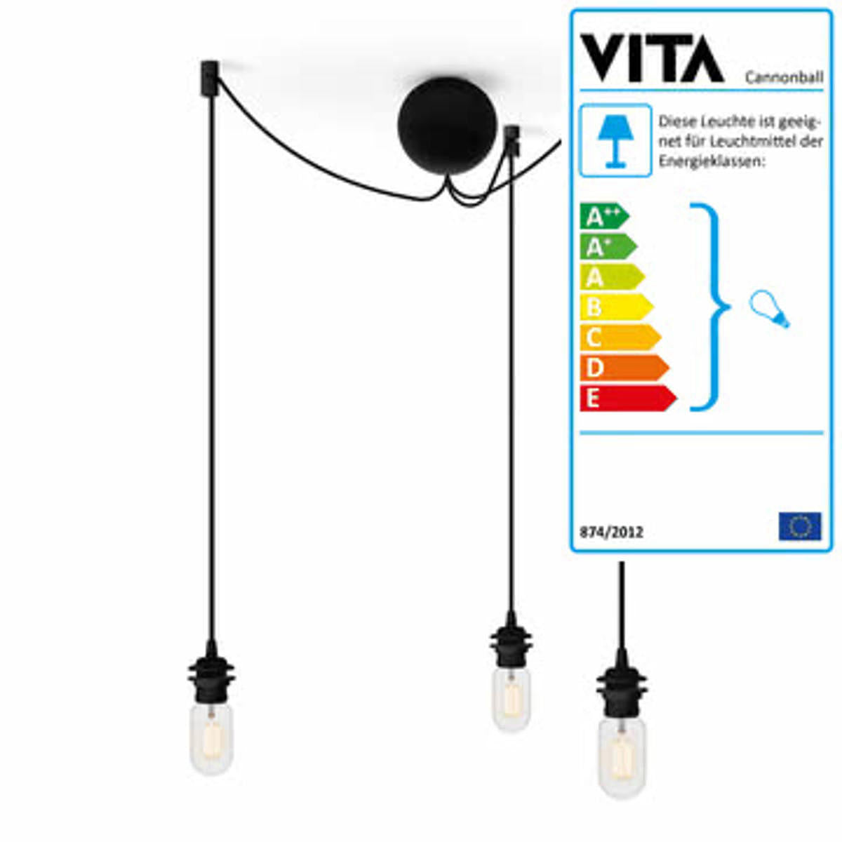 Vita Cannonball Cluster 3 Pendelleuchten Leuchte Lampe Hängeleuchte B-Ware