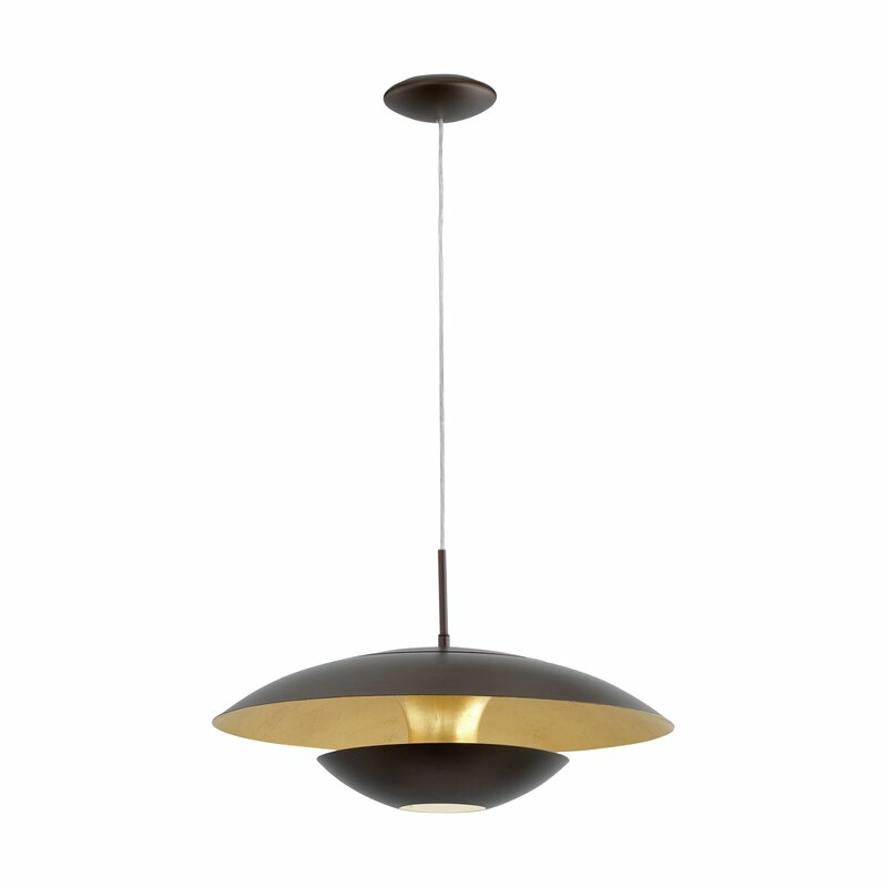 Suspension Eglo Nuvano, 48 cm, plafonnier, 1 lumière, marron, Gol130, produit de seconde main