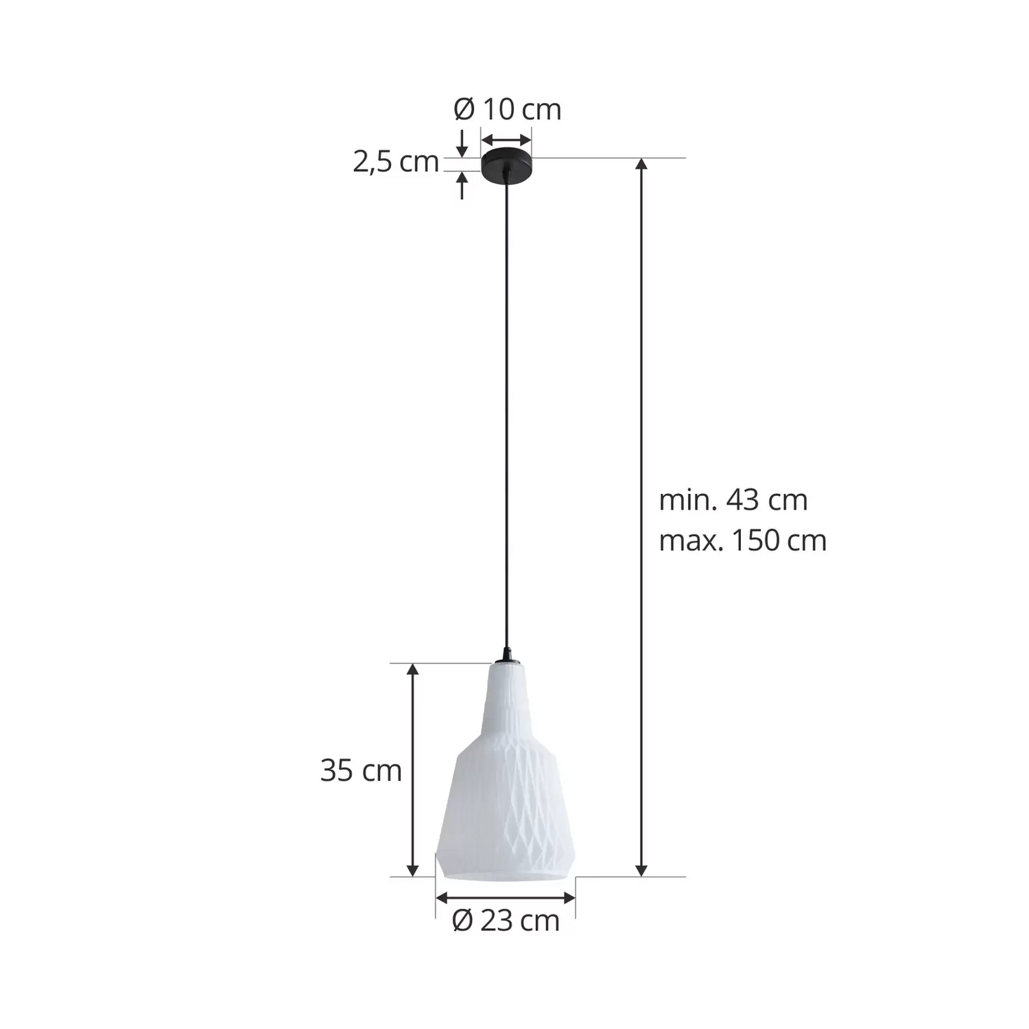Lindby Hängeleuchte Belarion Opal Glas ø 23 Cm Deckenlampe Deckenleuchte Lampe B-Ware - 4251911778441