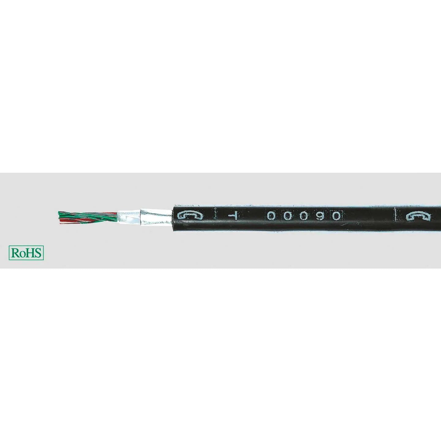 B-Ware Helu Fernmeldekabel Telefonkabel Schwarz A2 Yly2 Y 4 X 0.8 Mm² 100 M - 2050005625003