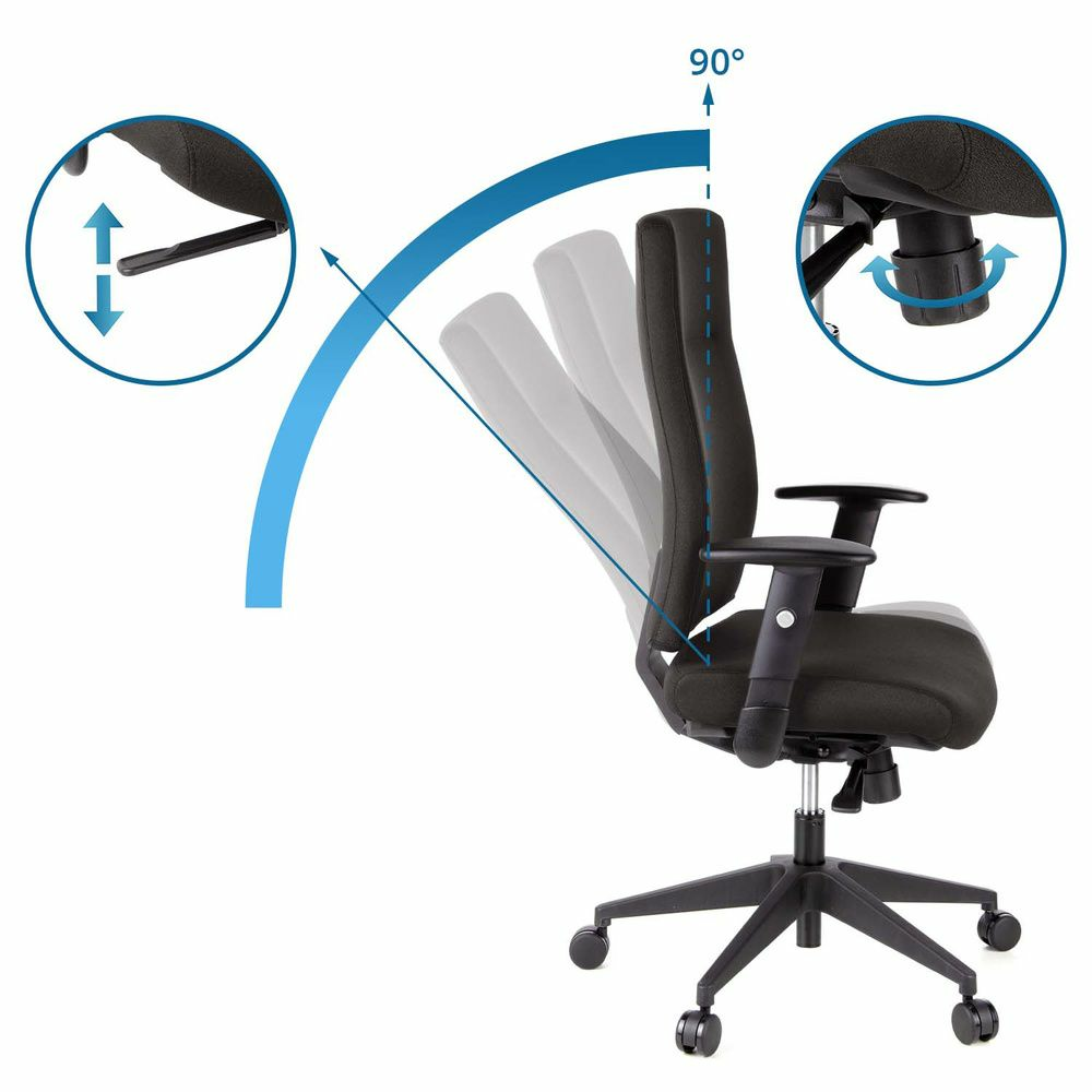 B-Ware Hjh Office Bürostuhl Drehstuhl Büro Stuhl Stuhl Büro Pro  Tec 300 Stoff Schwarz