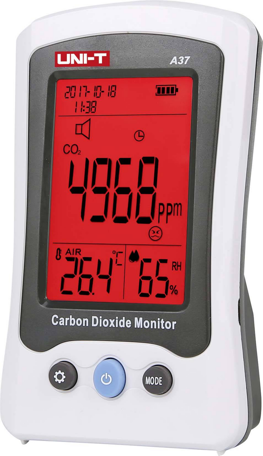 Compteur de dioxyde de carbone Uni T A37 (produit d'occasion), compteur de gaz, mesure de la température et de l'humidité du CO2. 