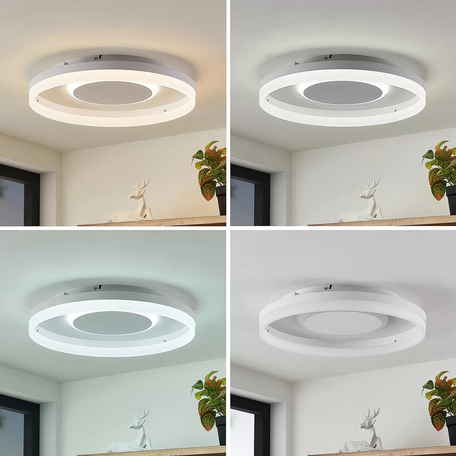 B-Ware Lindby Led Deckenleuchte Rgbw Felisha Deckenlampe Dimmbar Weiß Fernbedienung - 4251911743111