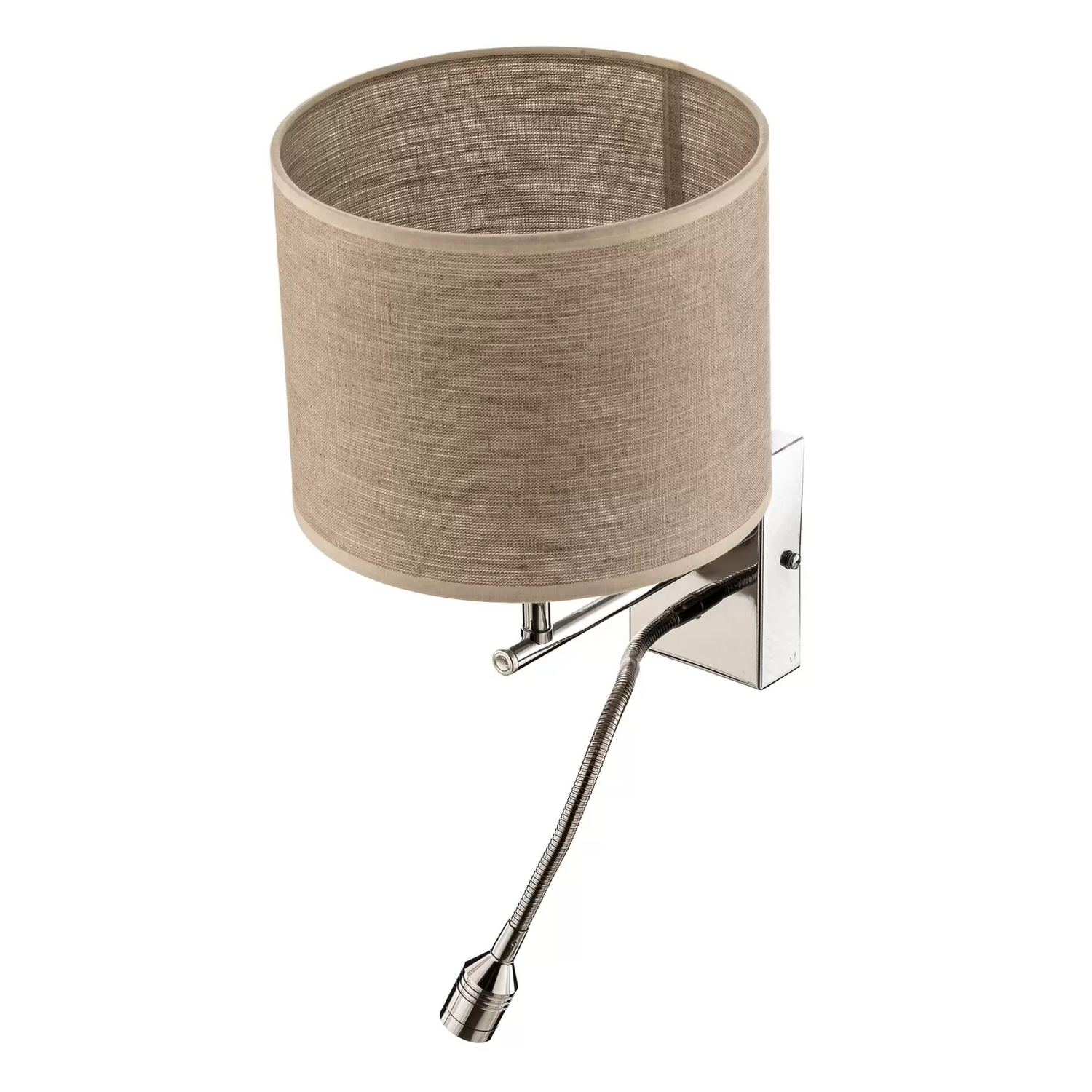 Wandleuchte Boho Mit Lesearm Chrom/Beige Leselampe Wandlampe Lampe Leuchte Licht B-Ware - 5904496518993