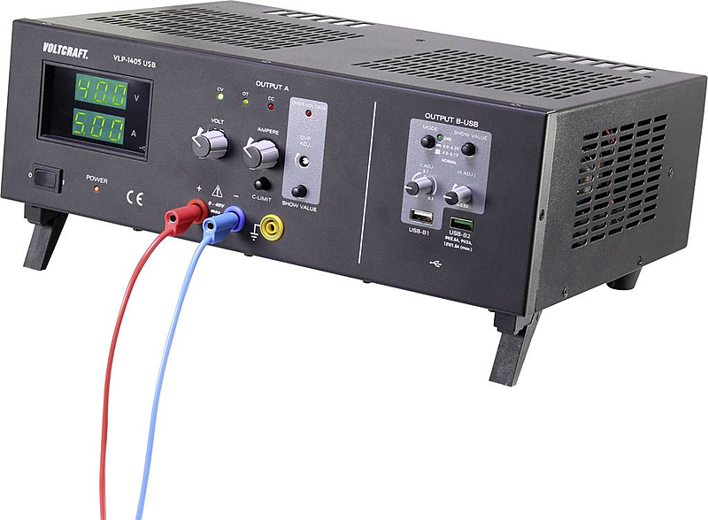 B-Ware Voltcraft Labornetzgerät Vlp 1405 Usb 3 Ausgänge Einstellbar 0 40 V 0 5 A 233 W