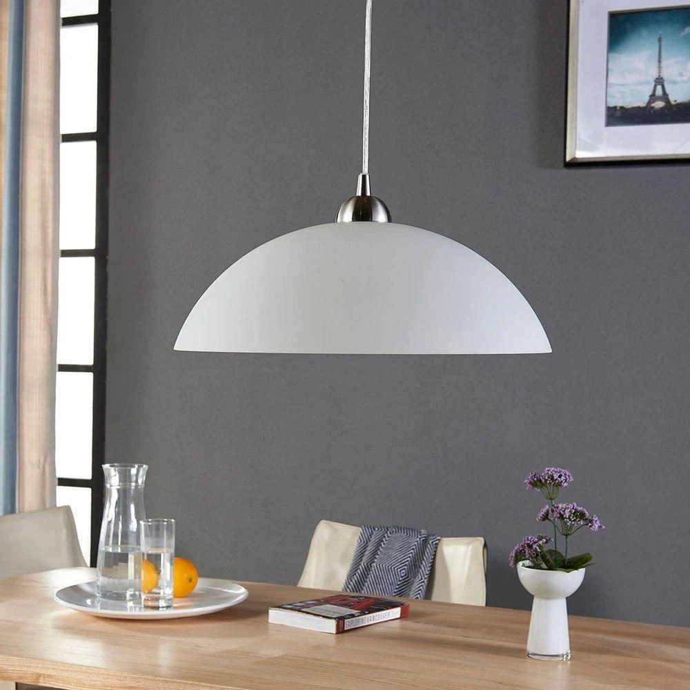 Hängeleuchte Hängeleuchte Deckenleuchte Lindby Valeria Glas Lampe E27 Weiß B-Ware