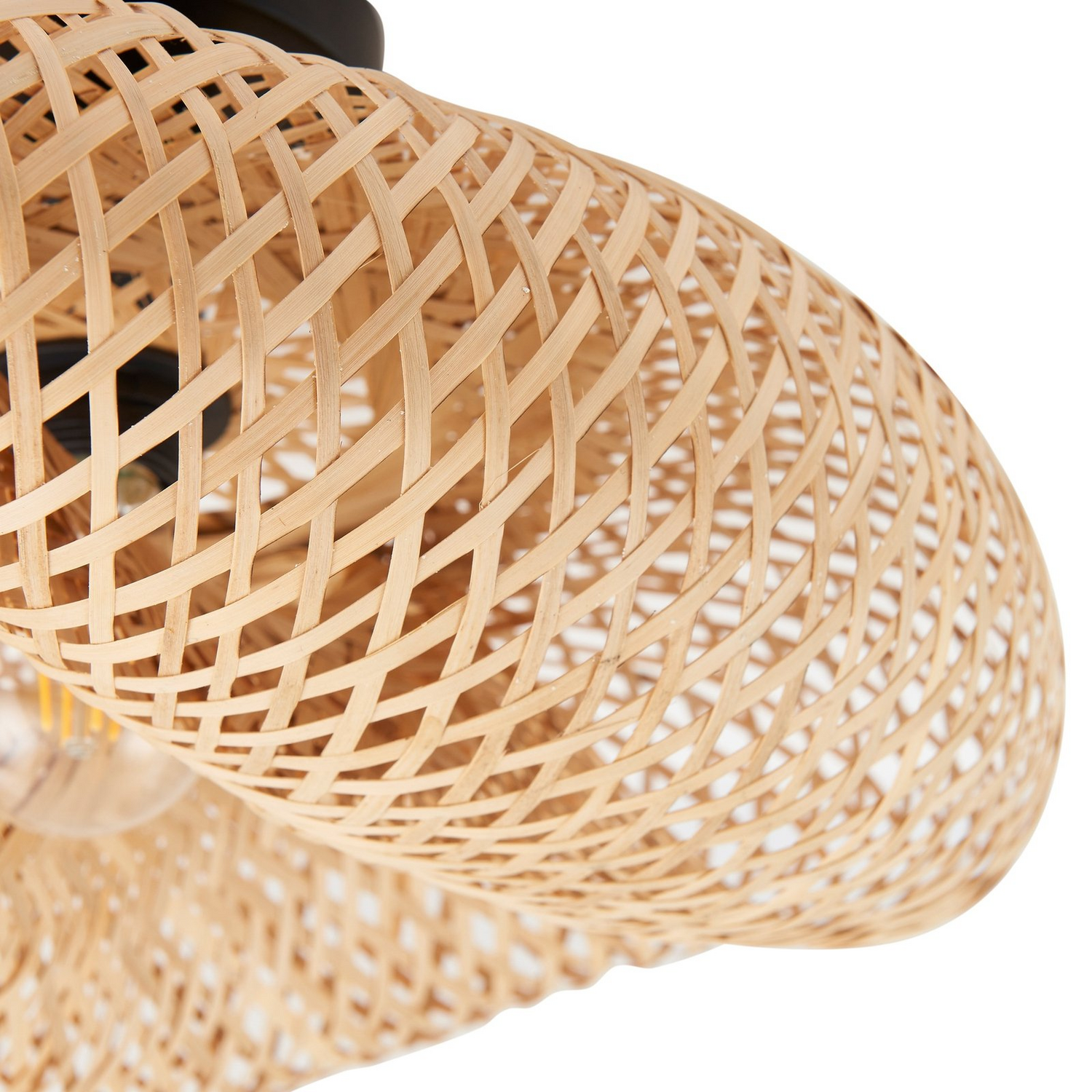 B-Ware Lindby Deckenleuchte Eleane Bambus Natur ø 50 Cm Deckenlampe Lampe Leuchte Spot